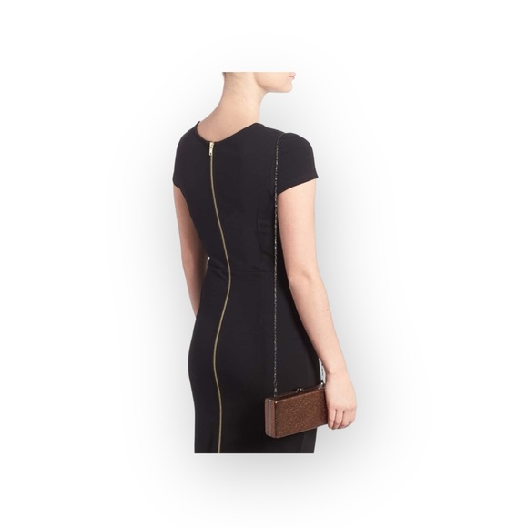 new Glitter Box Clutch Minaudière Evening Handbag ☾ Gold Drop In Chain Handle ☾ - Picture 3 of 16